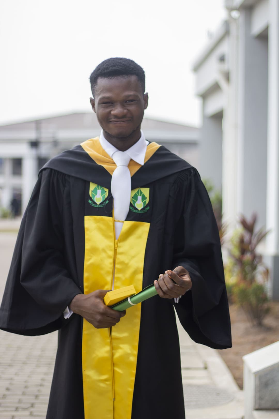 Alfred Doh-Nani graduating from the university of health and allied sciences