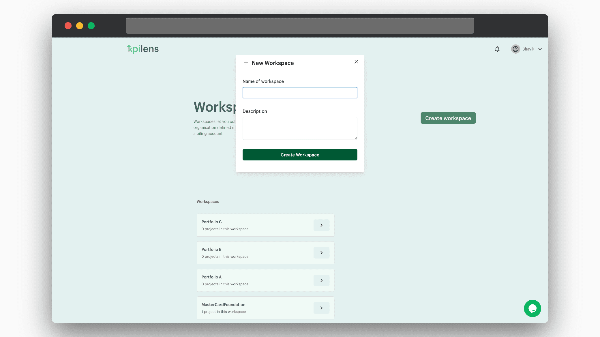 KPILens Workspace Manager